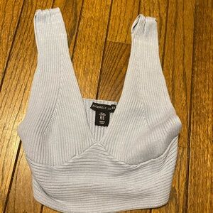 Light Blue Knitted Tank Top